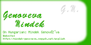 genoveva mindek business card